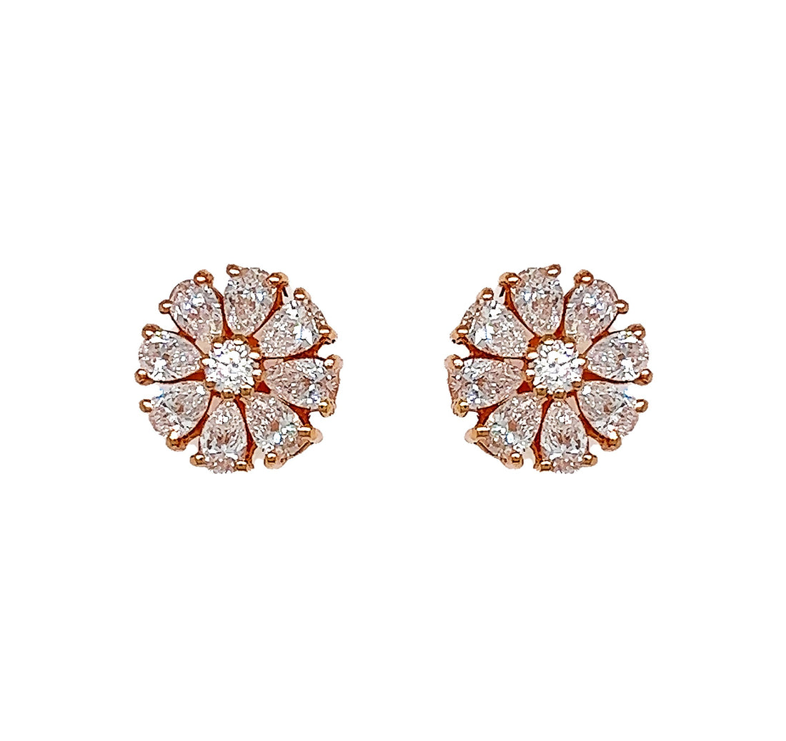 18kt Rose Gold Diamond Earrings