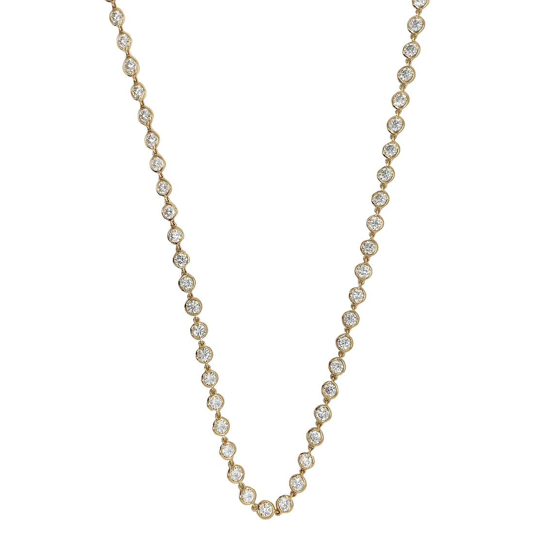 18kt Yellow Gold Diamonds-By-The-Inch-Necklace