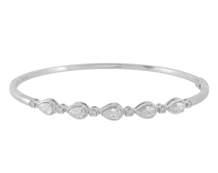 18kt White Gold Diamond Bangle