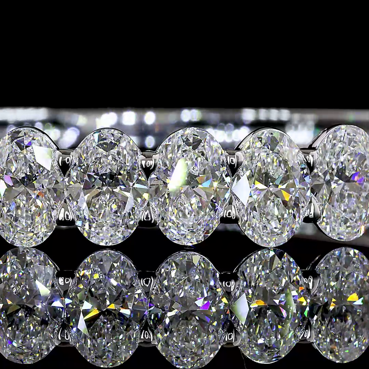 14kt White Gold Lab Diamond Bangle