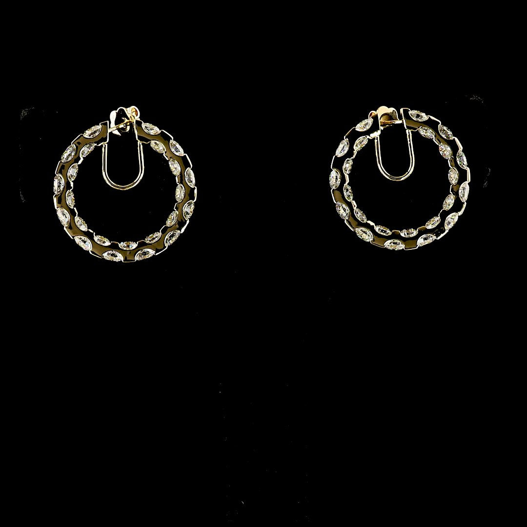 14kt Yellow Gold Lab Diamond Hoops