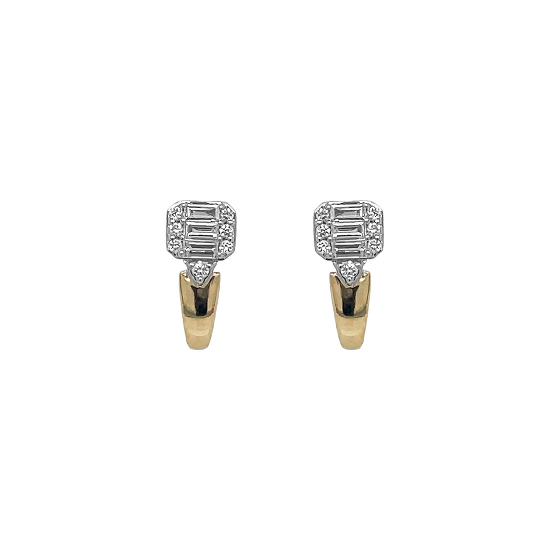 18kt Yellow Gold Diamond Earrings