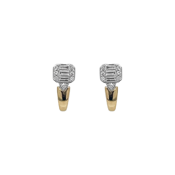 18kt Yellow Gold Diamond Earrings
