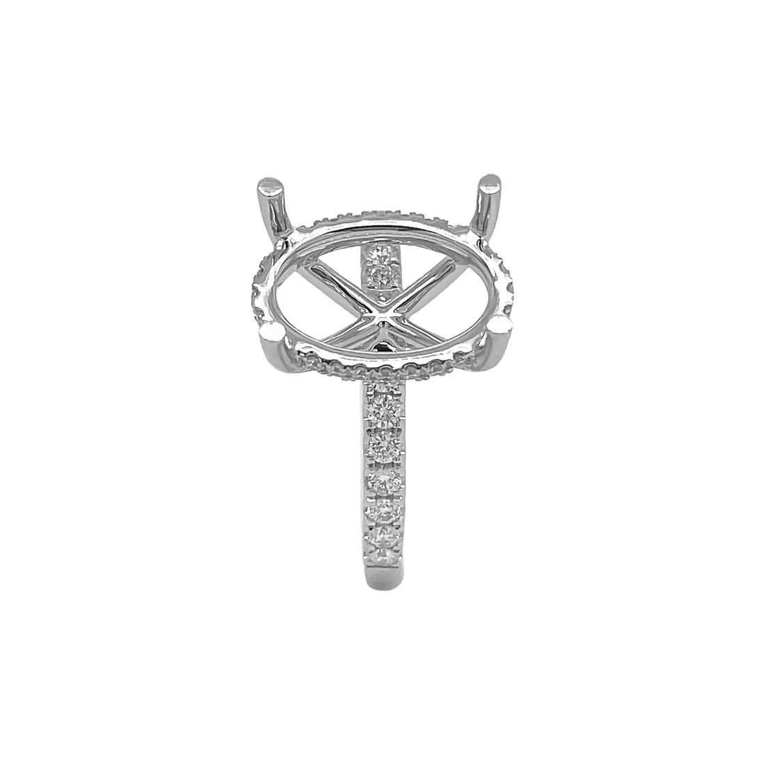 18kt White Gold Diamond Semi Mount