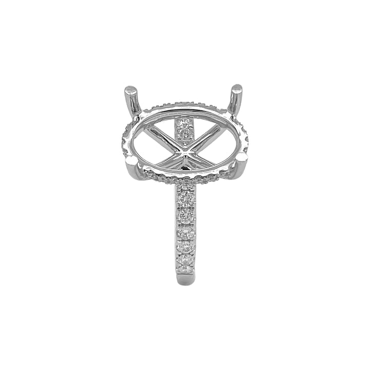 18kt White Gold Diamond Semi Mount