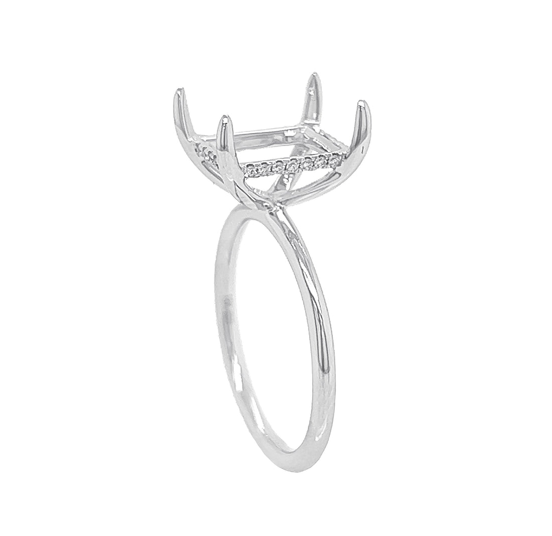 18kt White Gold Diamond Semi Mount