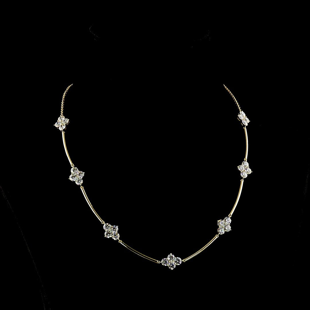 14kt Yellow Gold Lab Diamond Necklace