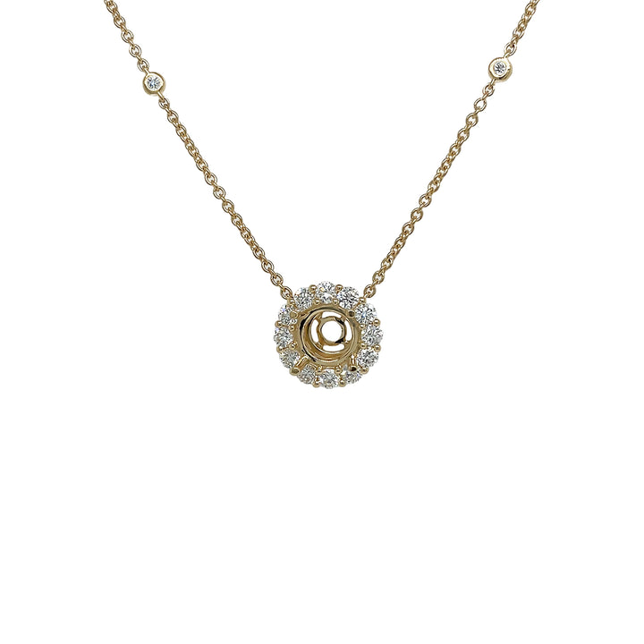 18kt Yellow Gold Diamond Pendant Mounting