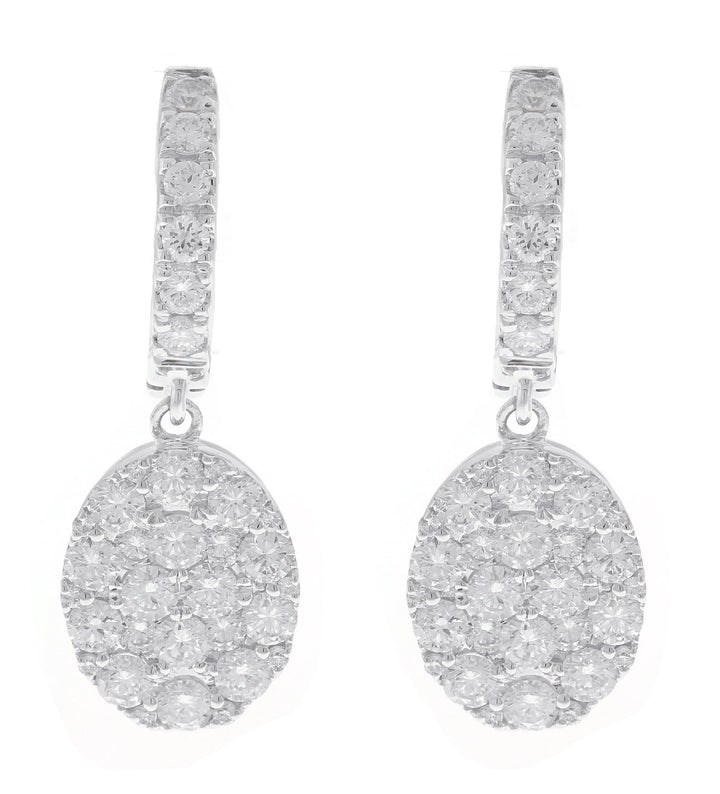 18kt White Gold Diamond Earrings