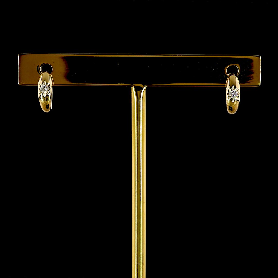 18kt Yellow Gold Lab Diamond Earrings