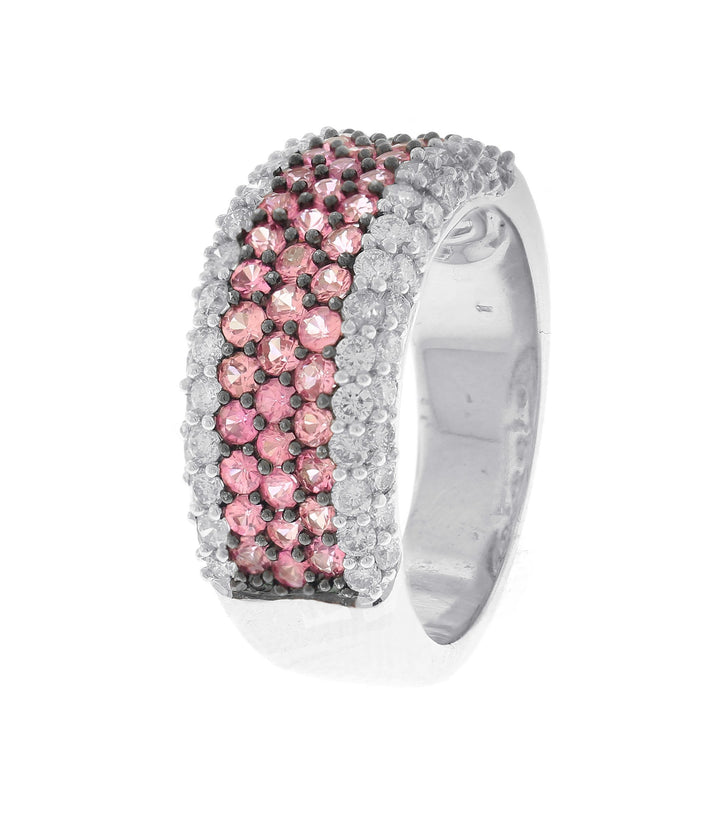 18kt White Gold Pink Sapphire Ring