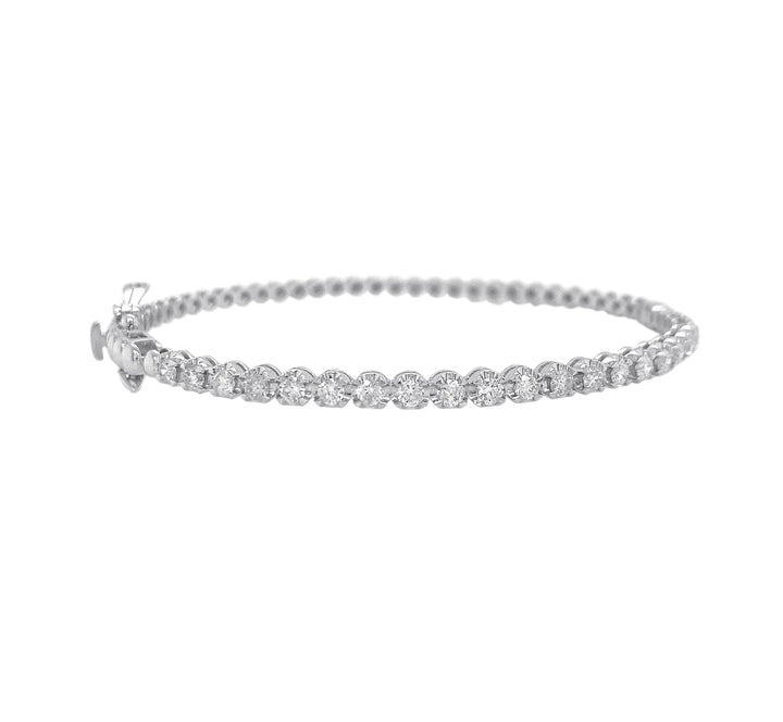 18kt White Gold Diamond Bangle