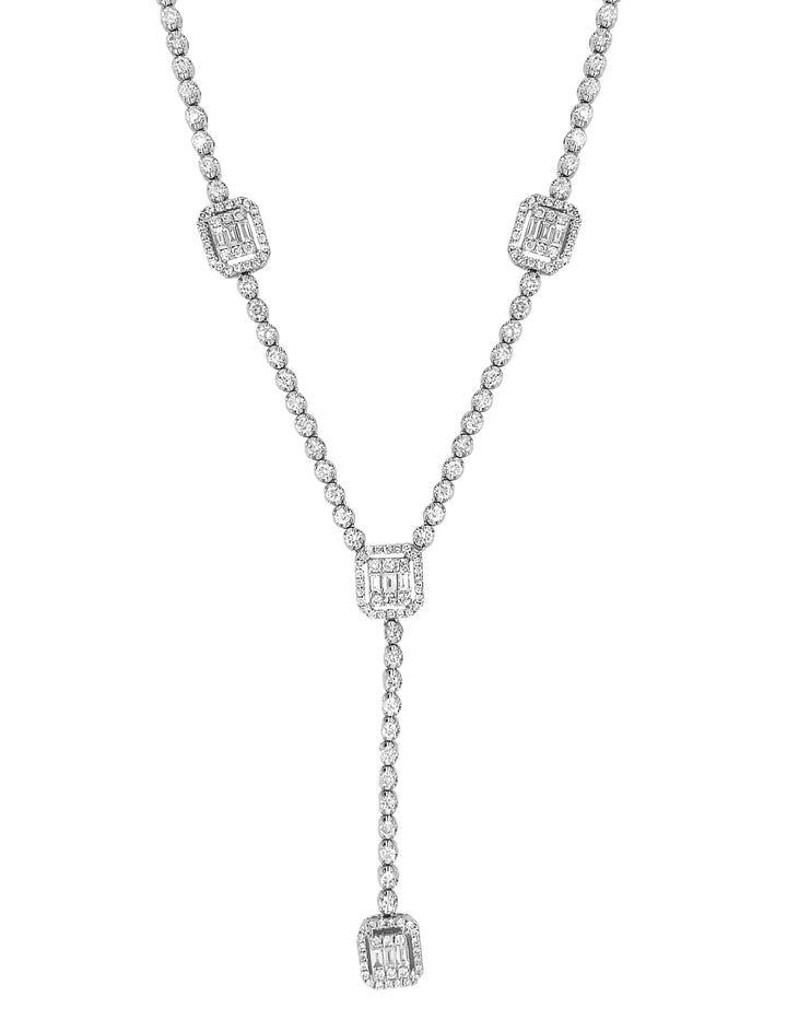 18kt White Gold Diamond Necklace