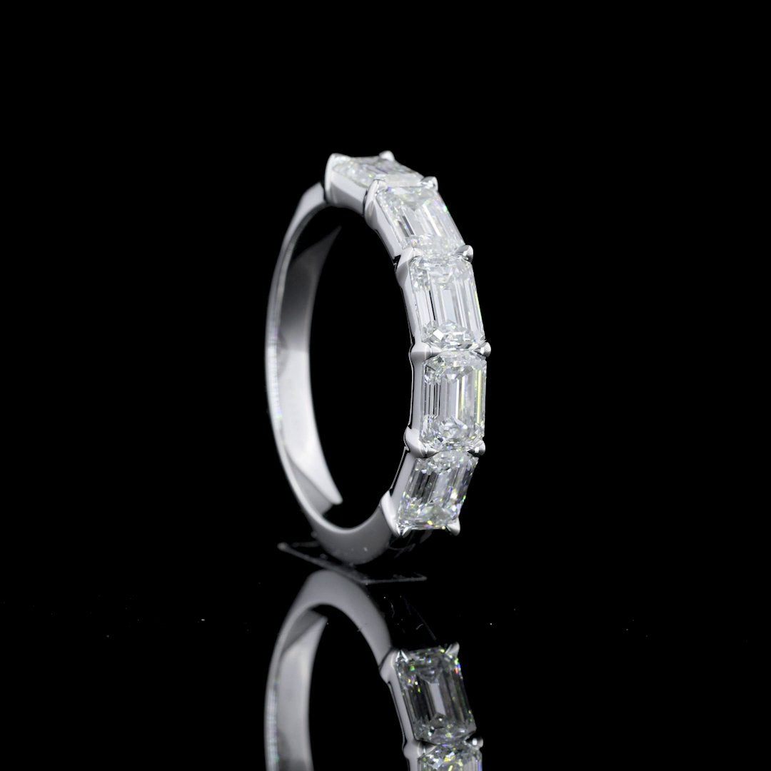 14kt White Gold Lab Diamond Band