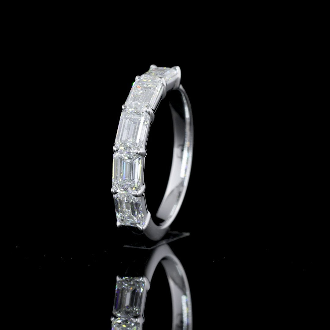 14kt White Gold Lab Diamond Band