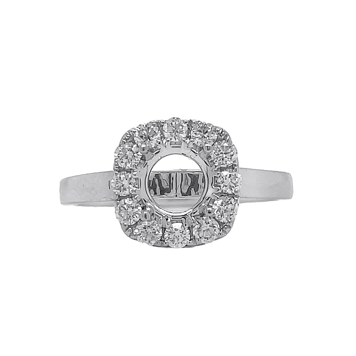 18kt White Gold Diamond Semi-mount