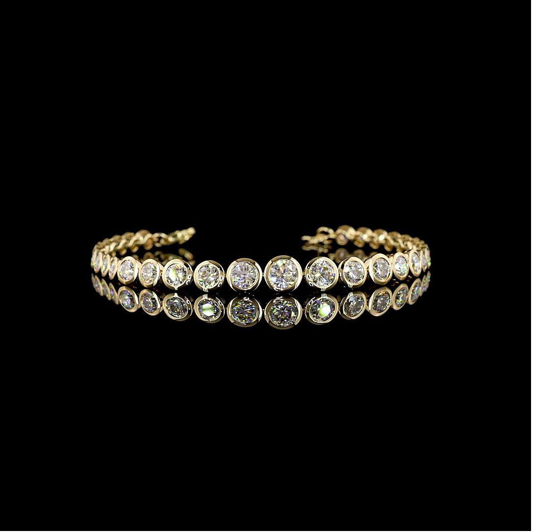 14kt Yellow Gold Lab Diamond Tennis Bracelet