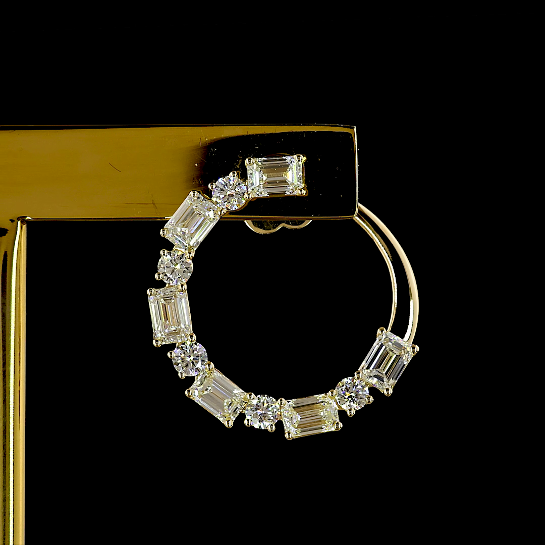 14kt Yellow Gold Lab Diamond Earring