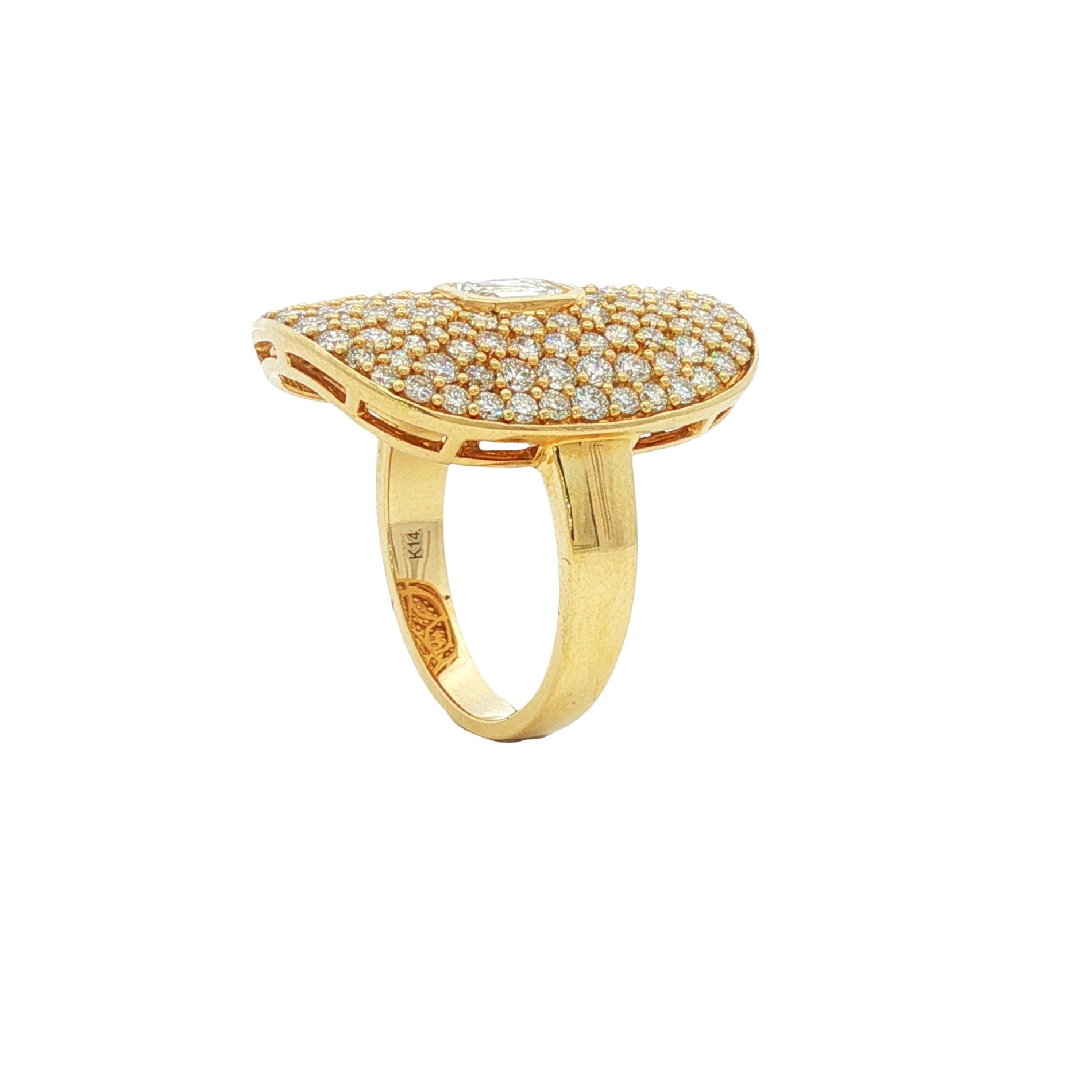 14kt Yellow Gold Lab Diamond Ring