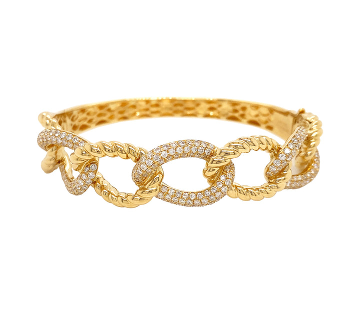 18kt Yellow Gold Diamond Bangle