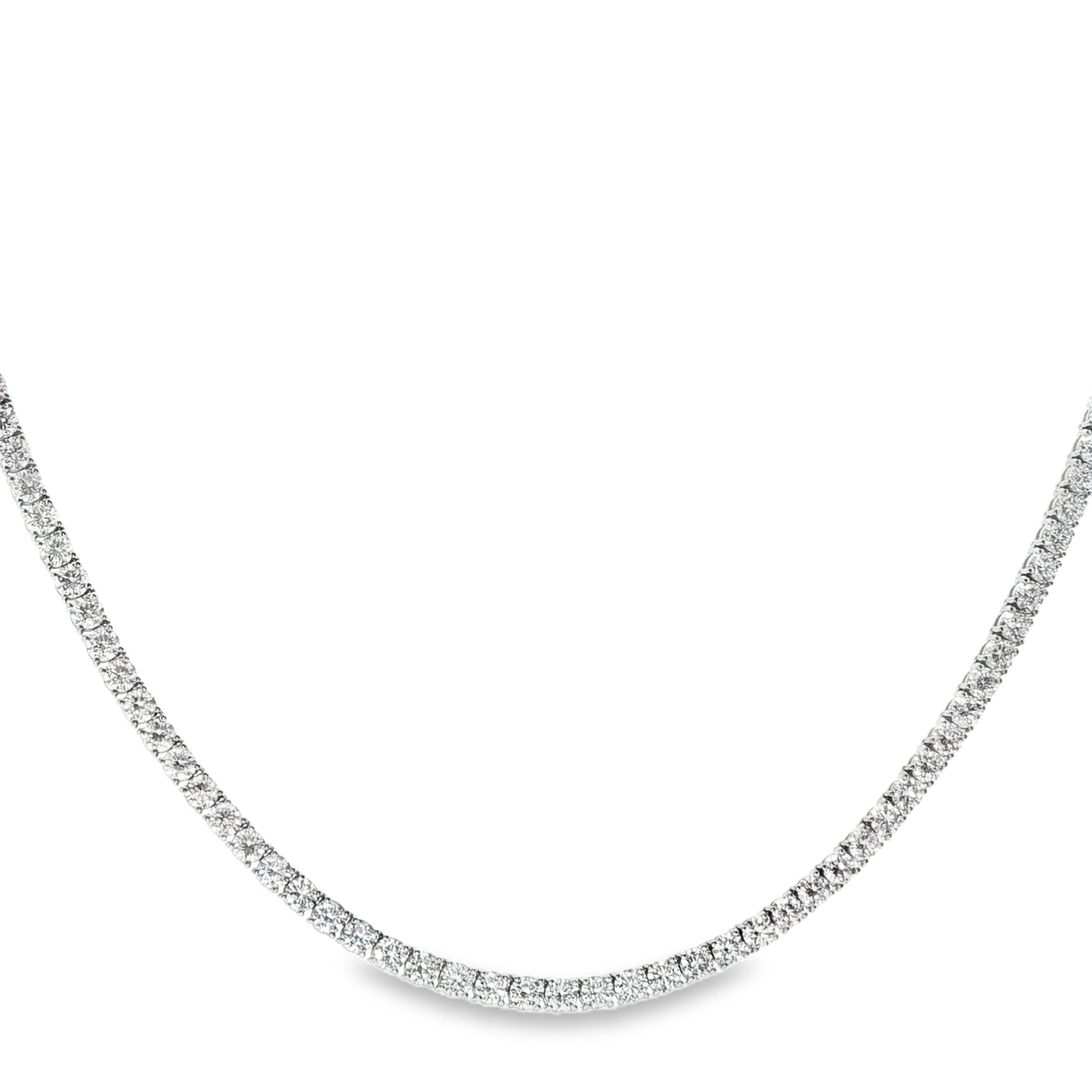 14kt White Gold Lab Diamond Tennis Necklace