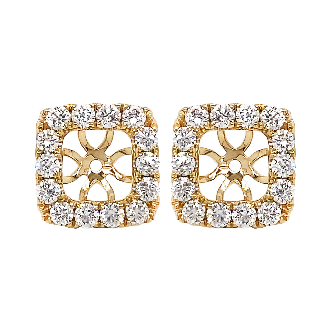 18kt Yellow Gold Diamond Earrings