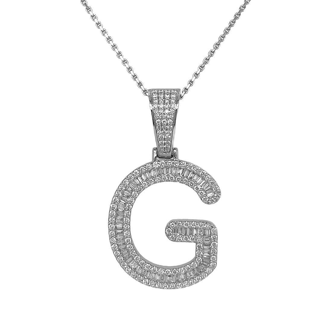 18kt White Gold Diamond Pendant