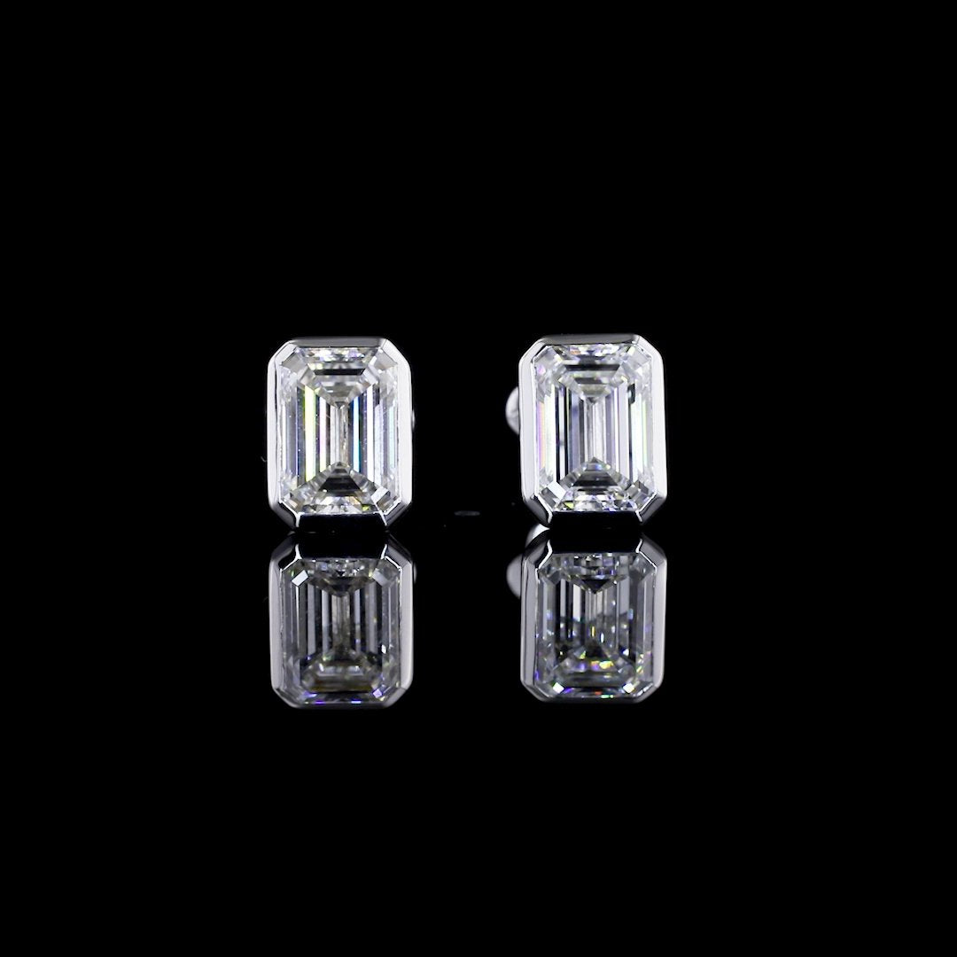 14kt White Gold GIA Certified Lab Diamond Studs