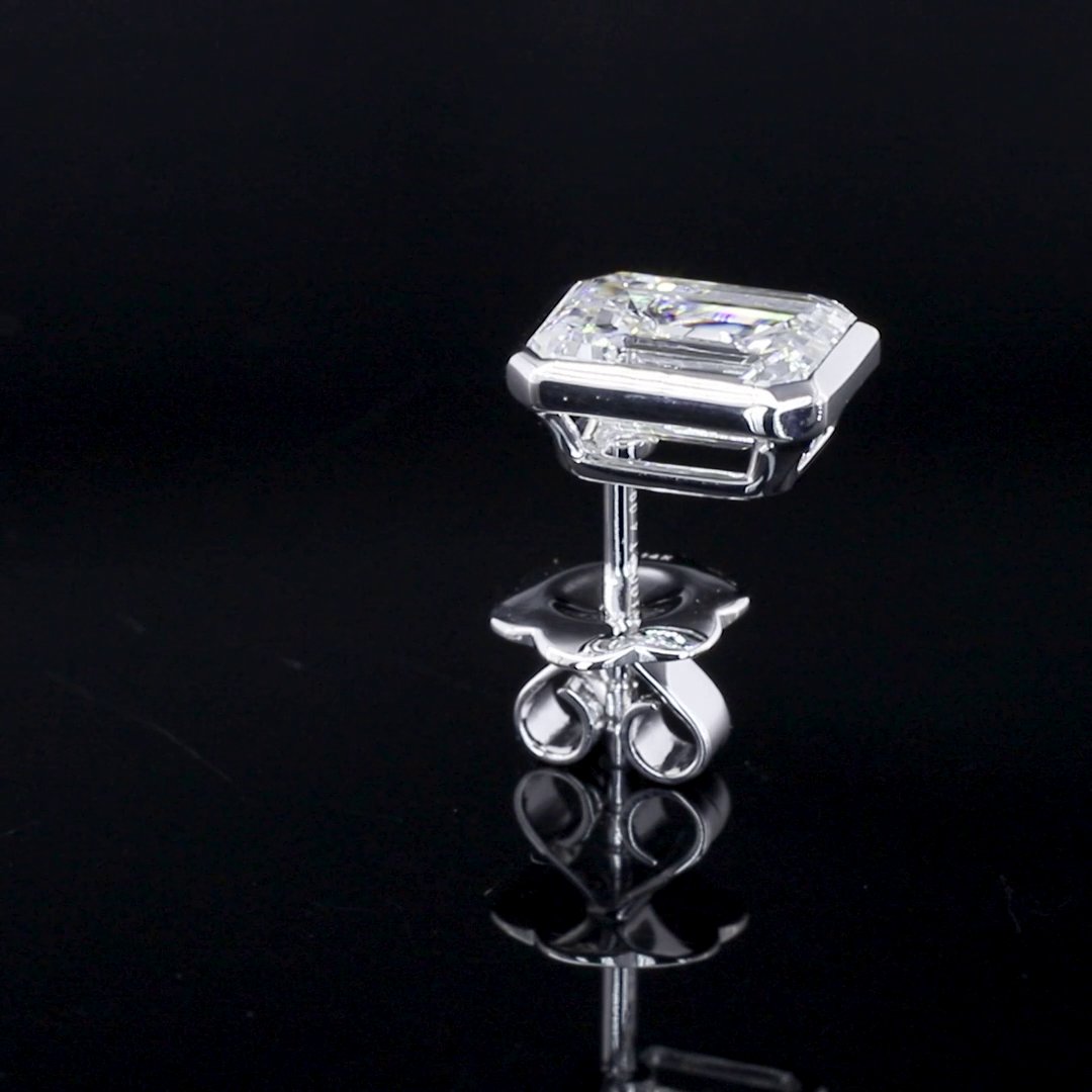 14kt White Gold GIA Certified Lab Diamond Studs