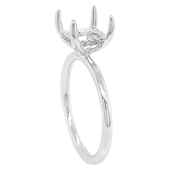 18kt White Gold Diamond Semi Mount