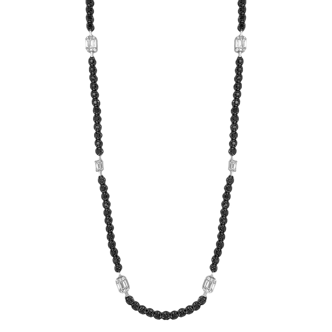 18kt Black and White Gold Diamond Necklace
