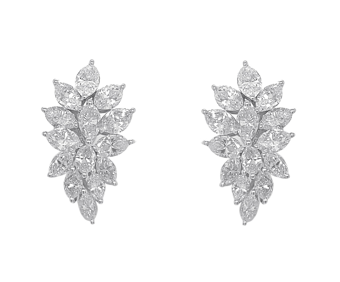 18kt White Gold Diamond Earrings