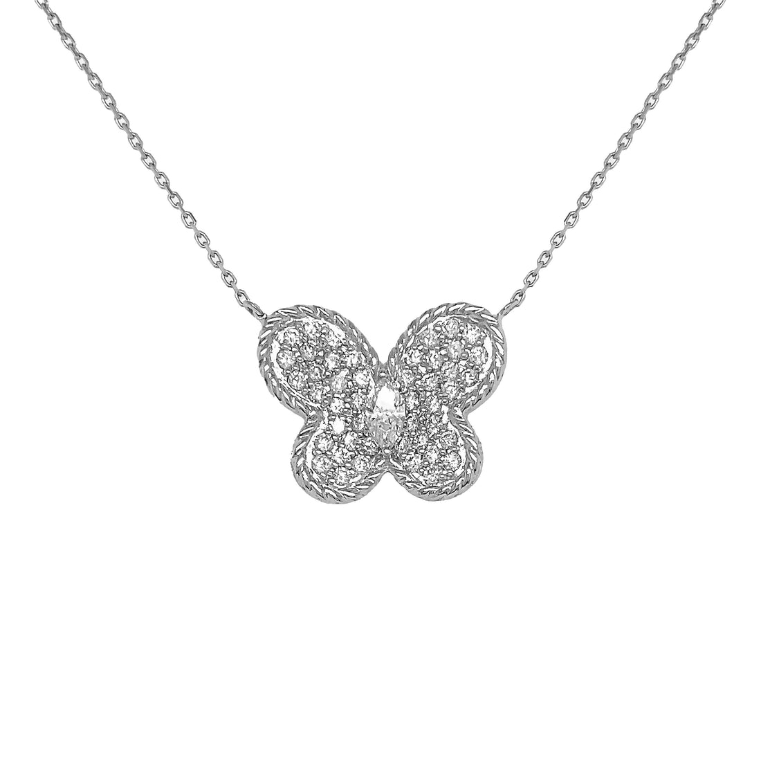 18kt White Gold Diamond Pendant