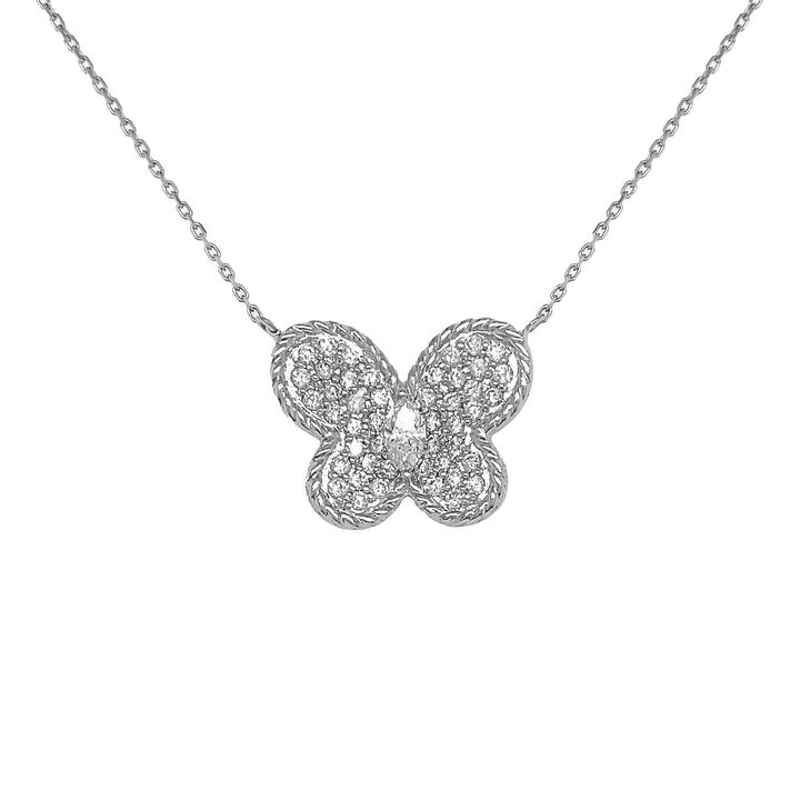 18kt White Gold Diamond Pendant