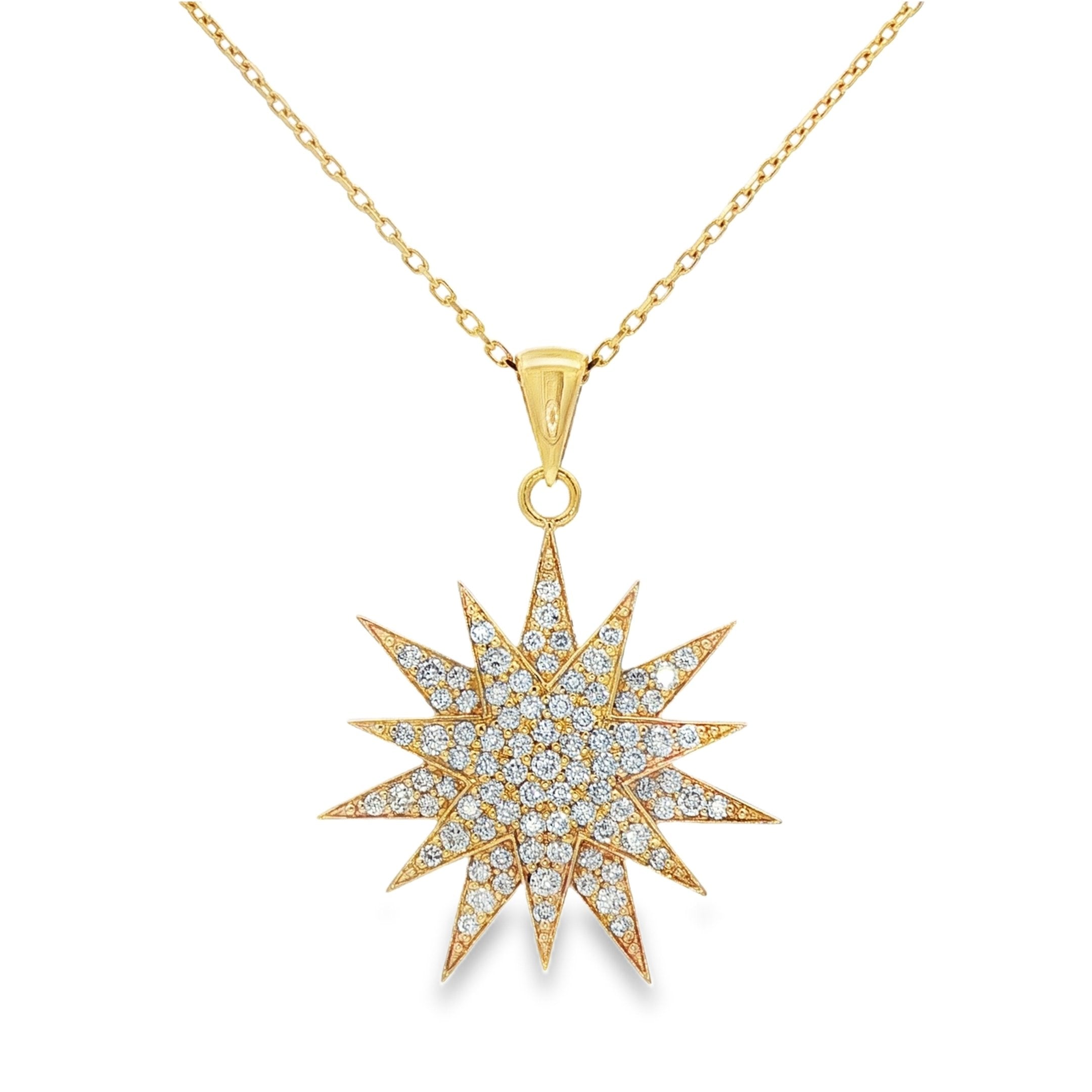 18kt Yellow Gold Diamond Pendant