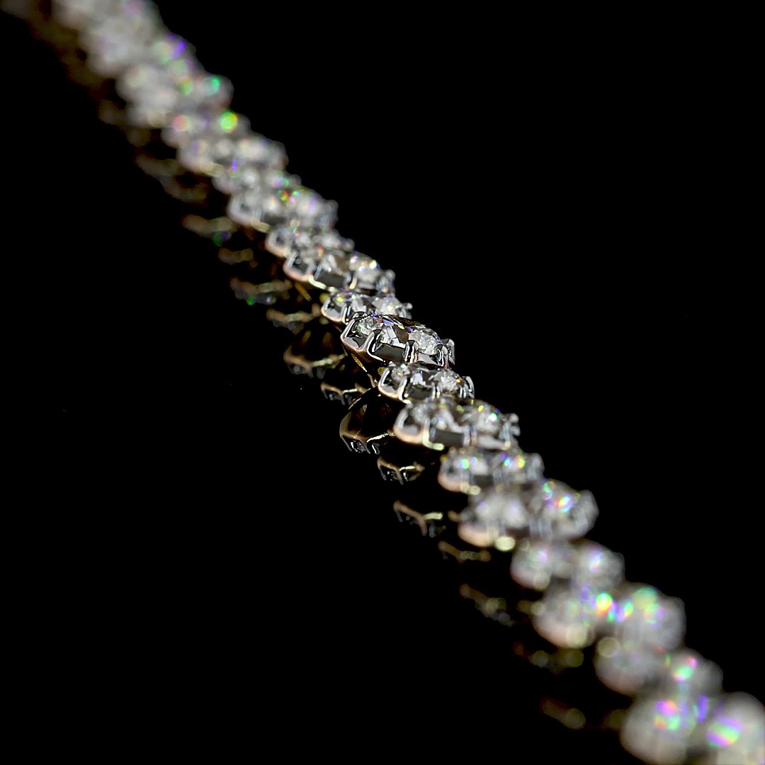 14kt Yellow Gold Lab Diamond Tennis Bracelet