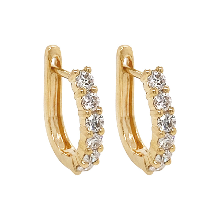 18kt Yellow Gold Diamond Earrings
