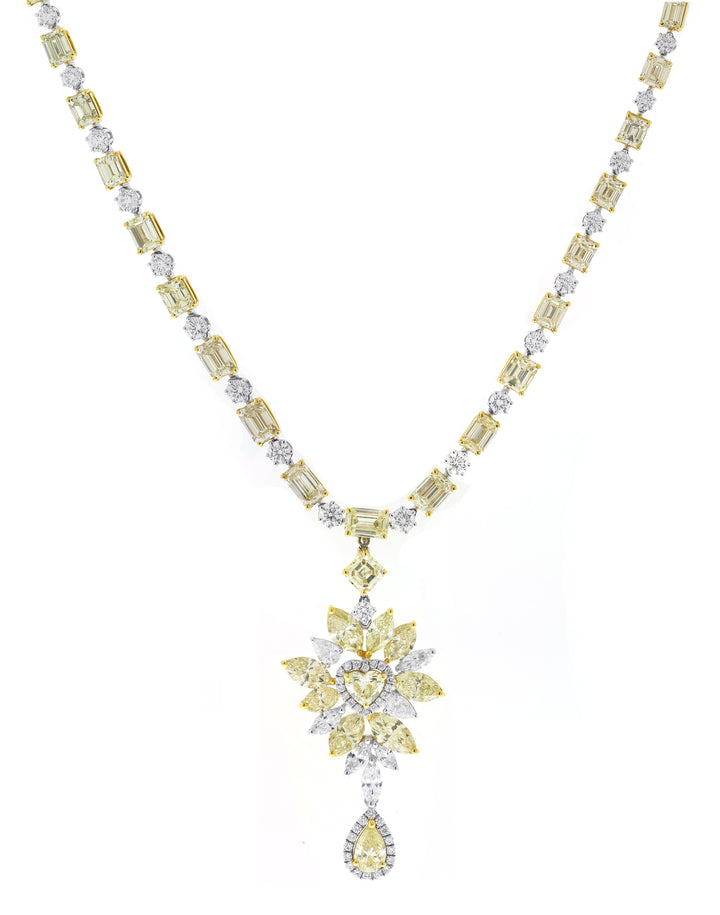18kt Two Tone Gold Diamond Necklace