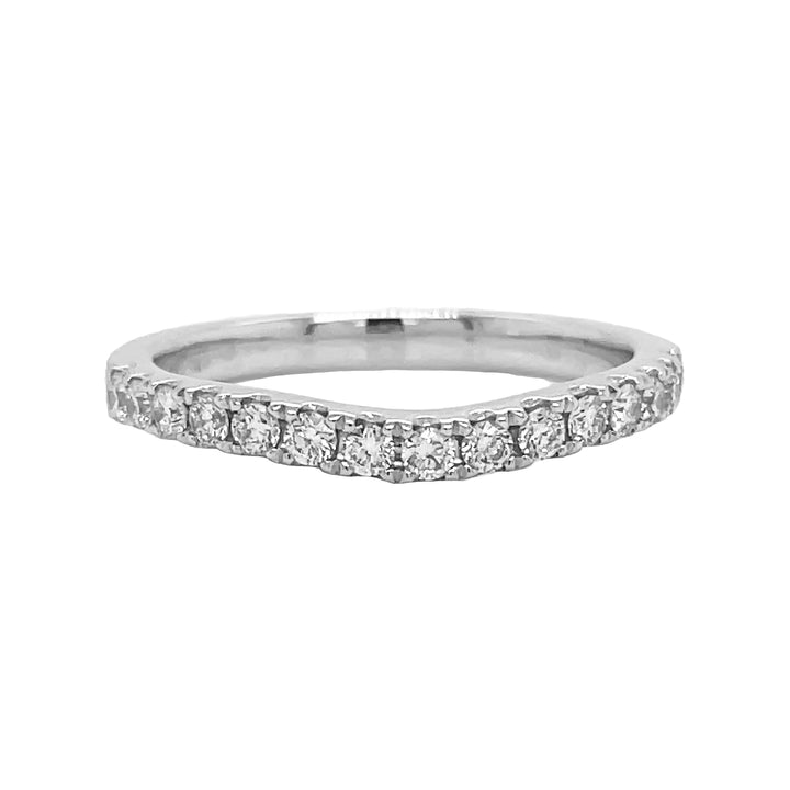 Platinum and Diamond Curve Band