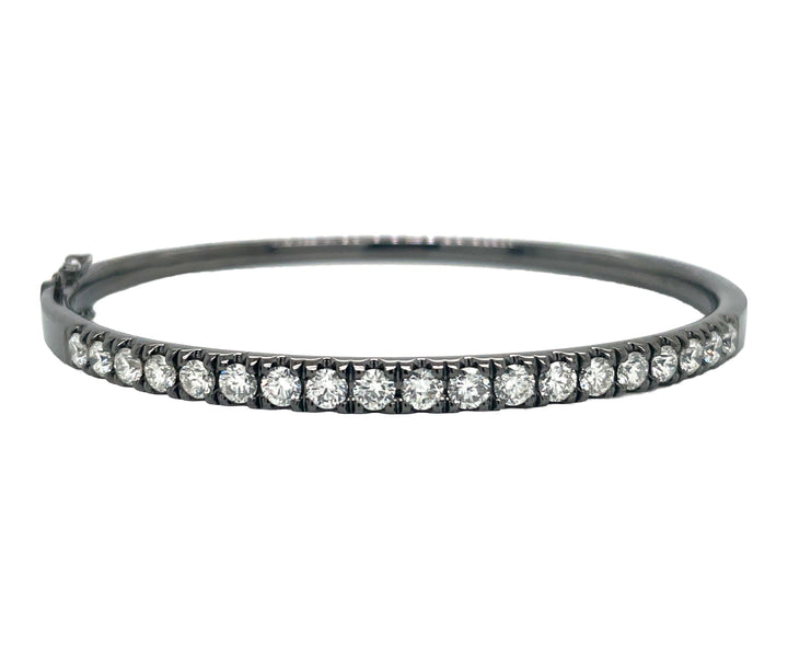 18kt Black Gold And Black Diamond Bangle