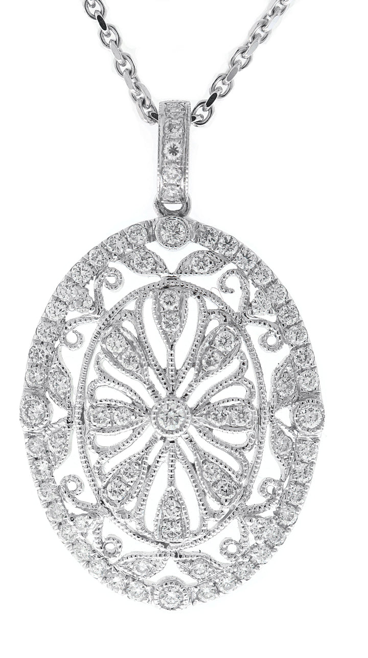 18kt White Gold Diamond Pendant