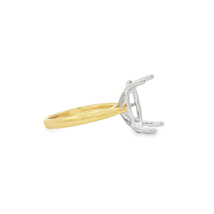 14kt Yellow And White Gold Semi-Mount