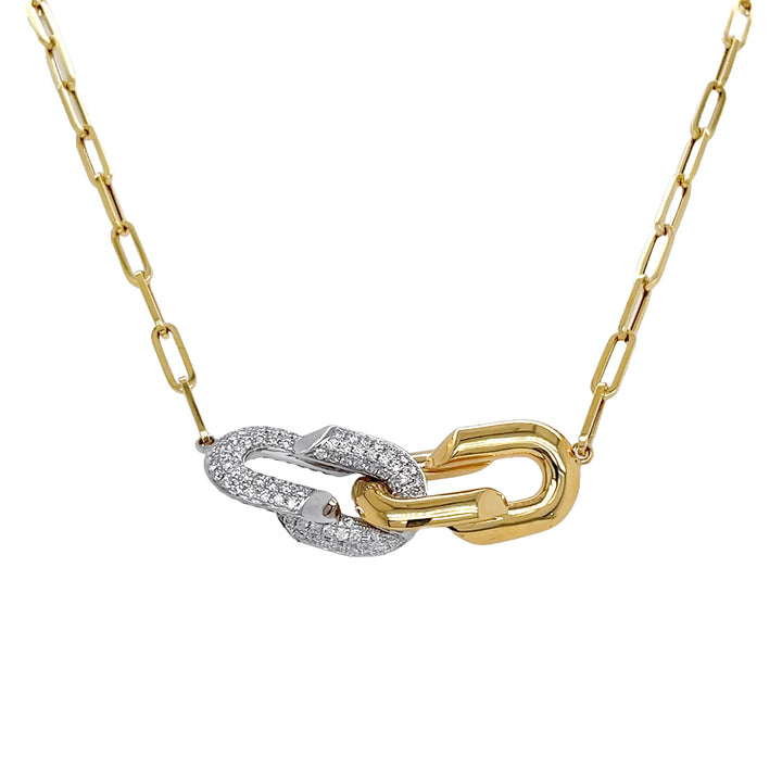 18kt Yellow And White Gold Diamond Pendant