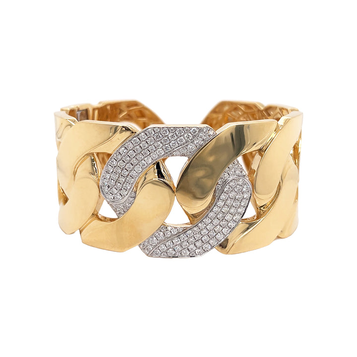 18kt Yellow Gold Diamond Bangle
