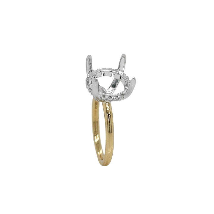 18kt Yellow and White Gold Diamond Semi-mount