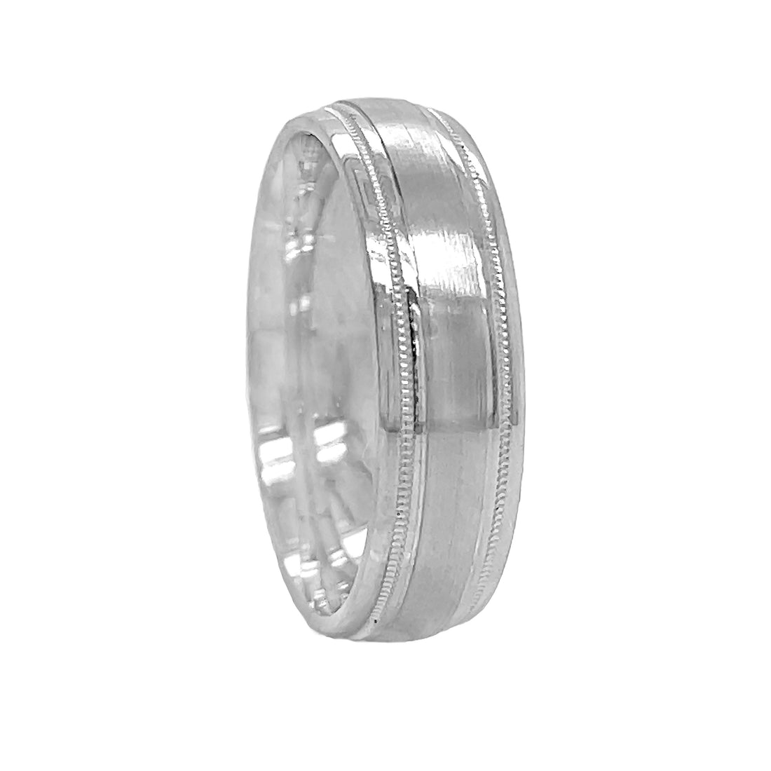 14kt White Gold Men's Wedding Band