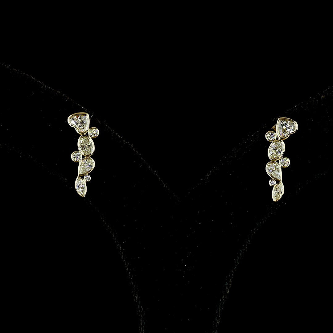 14kt Yellow Gold Lab Diamond Earring