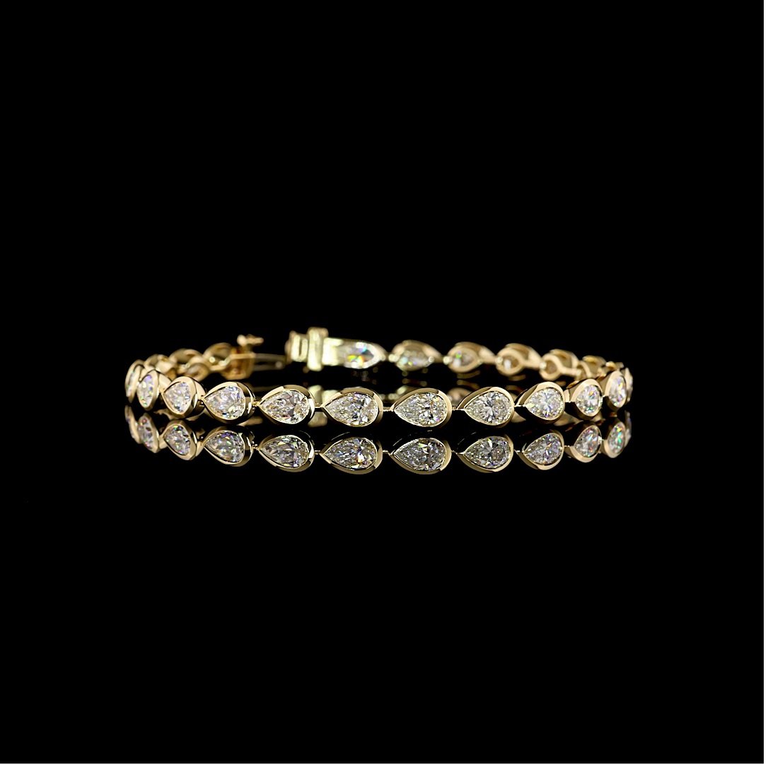 14kt Yellow Gold Lab Diamond Tennis Bracelet