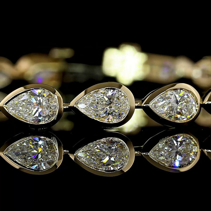 14kt Yellow Gold Lab Diamond Tennis Bracelet