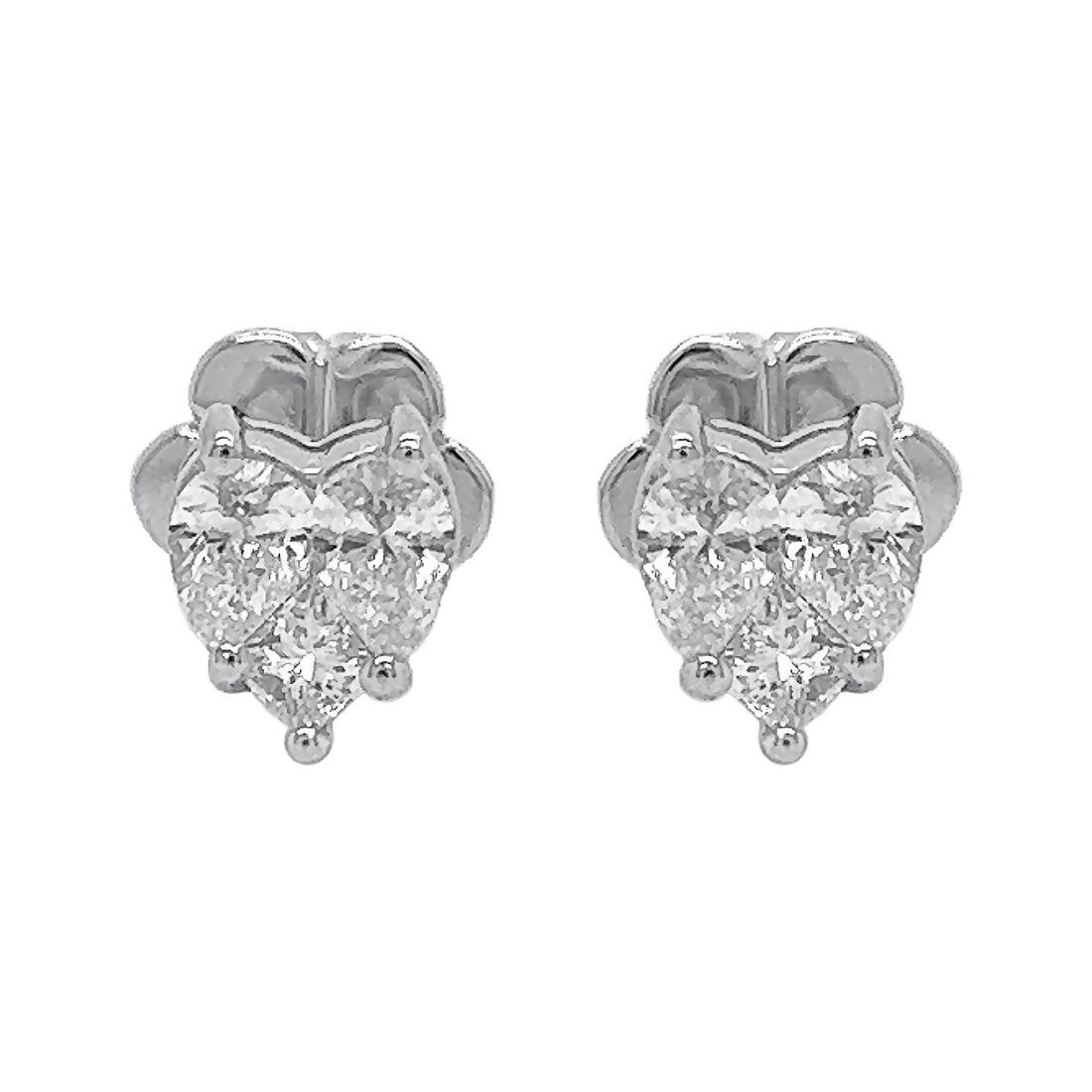 18kt White Gold Diamond Earrings